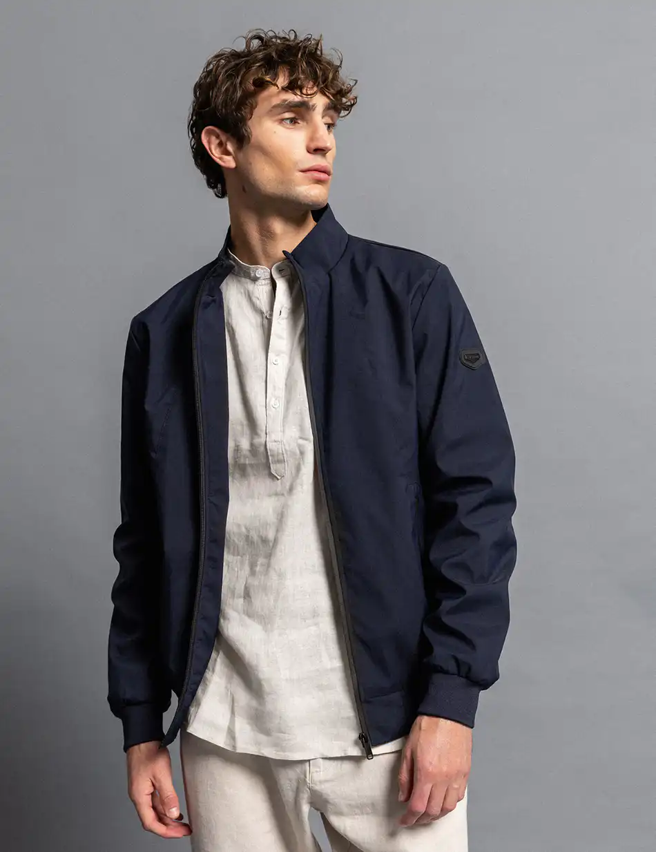 Biston fashion ανδρικό bomber πανωφόρι με γιακά 51-201-017 NAVY