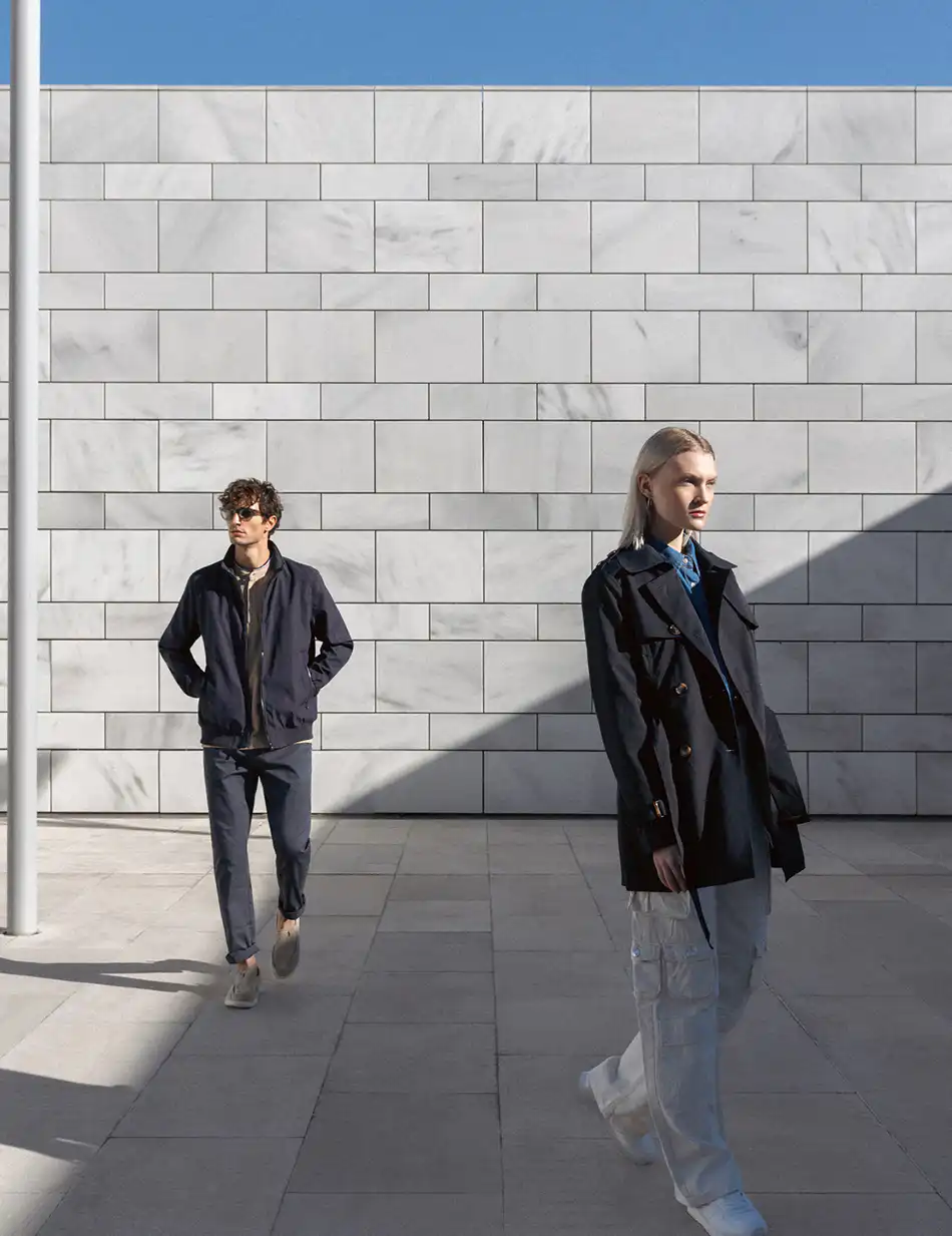 Biston fashion ανδρικό bomber πανωφόρι με γιακά 51-201-017 NAVY