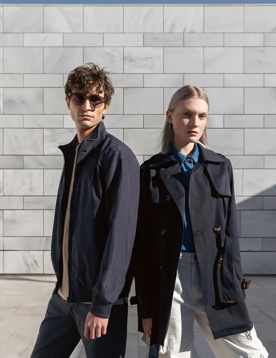 Biston fashion ανδρικό bomber πανωφόρι με γιακά 51-201-017 NAVY