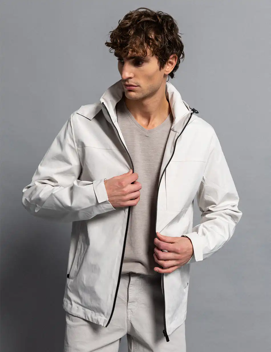 Biston fashion ανδρικό πανωφόρι με κουκούλα 51-201-026 ICE