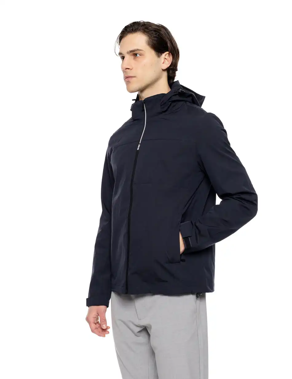 Biston fashion ανδρικό πανωφόρι με κουκούλα 51-201-026 NAVY