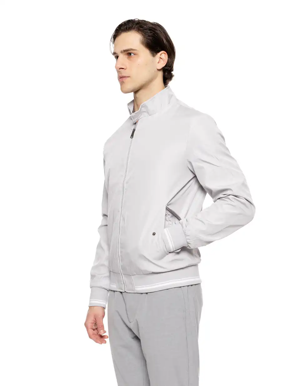 Splendid fashion ανδρικό bomber πανωφόρι με γιακά 51-201-030 LT GREY