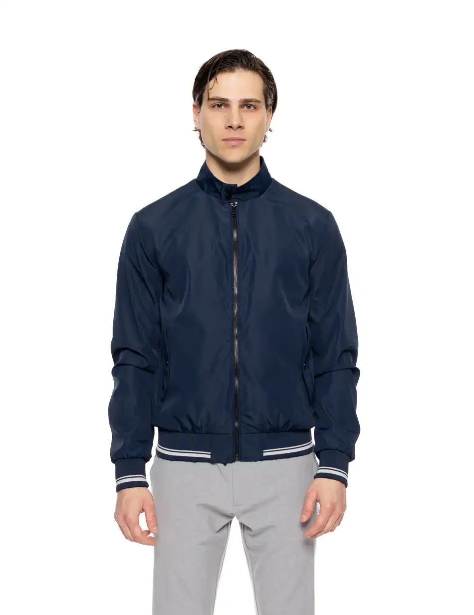 Splendid fashion ανδρικό bomber πανωφόρι με γιακά 51-201-030 NAVY