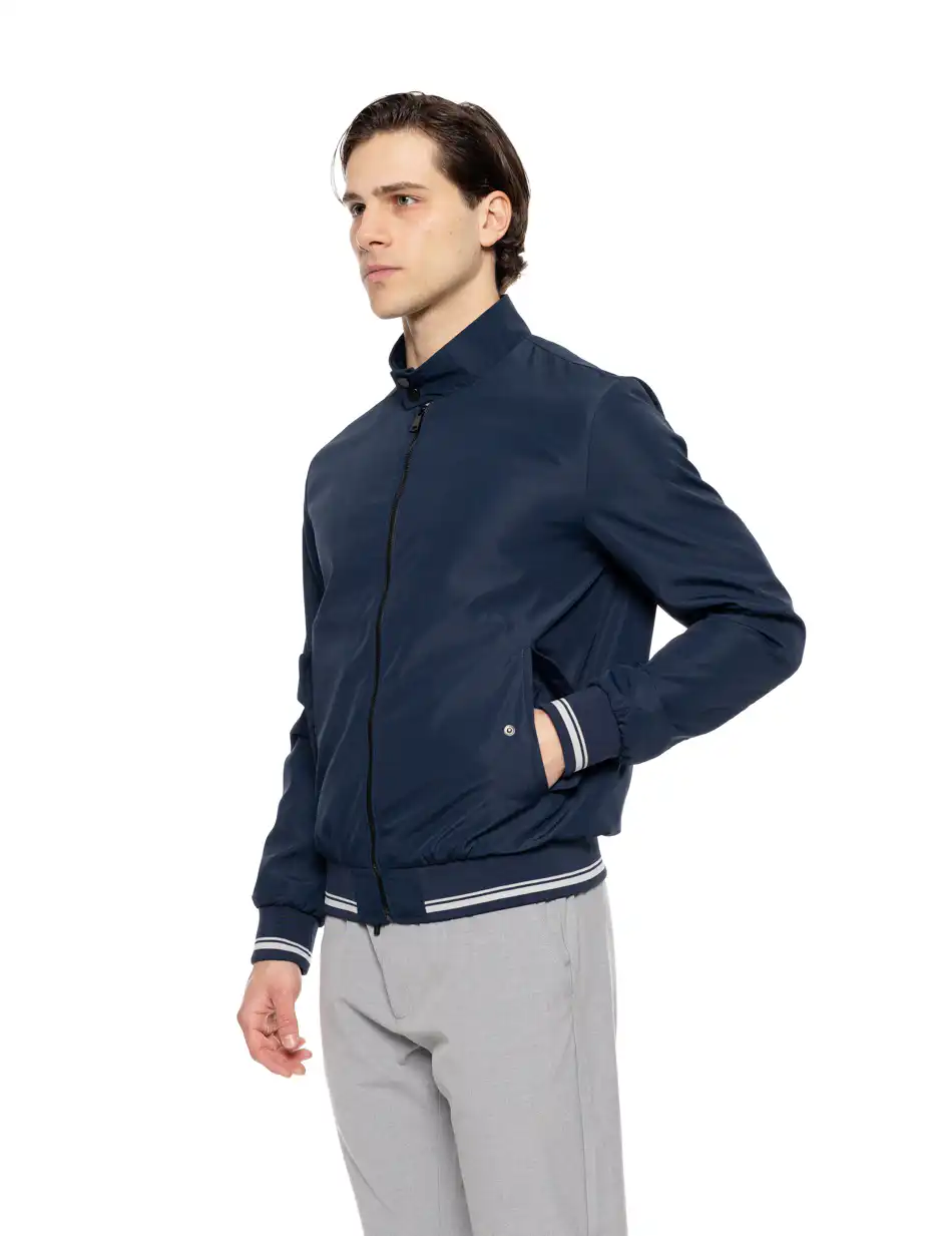 Splendid fashion ανδρικό bomber πανωφόρι με γιακά 51-201-030 NAVY