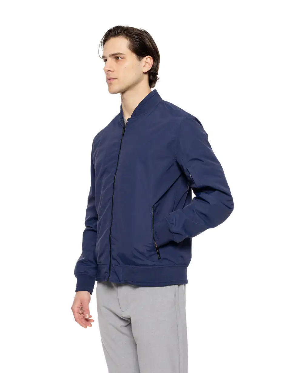 Biston fashion ανδρικό bomber πανωφόρι με γιακά 51-201-038 BLUE