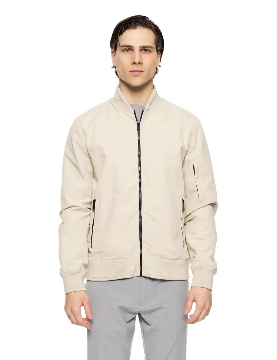 Biston fashion ανδρικό bomber πανωφόρι με γιακά 51-201-038 LT BEIGE