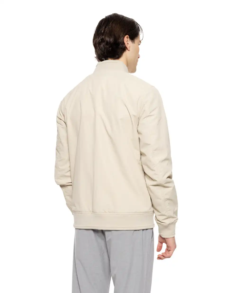 Biston fashion ανδρικό bomber πανωφόρι με γιακά 51-201-038 LT BEIGE
