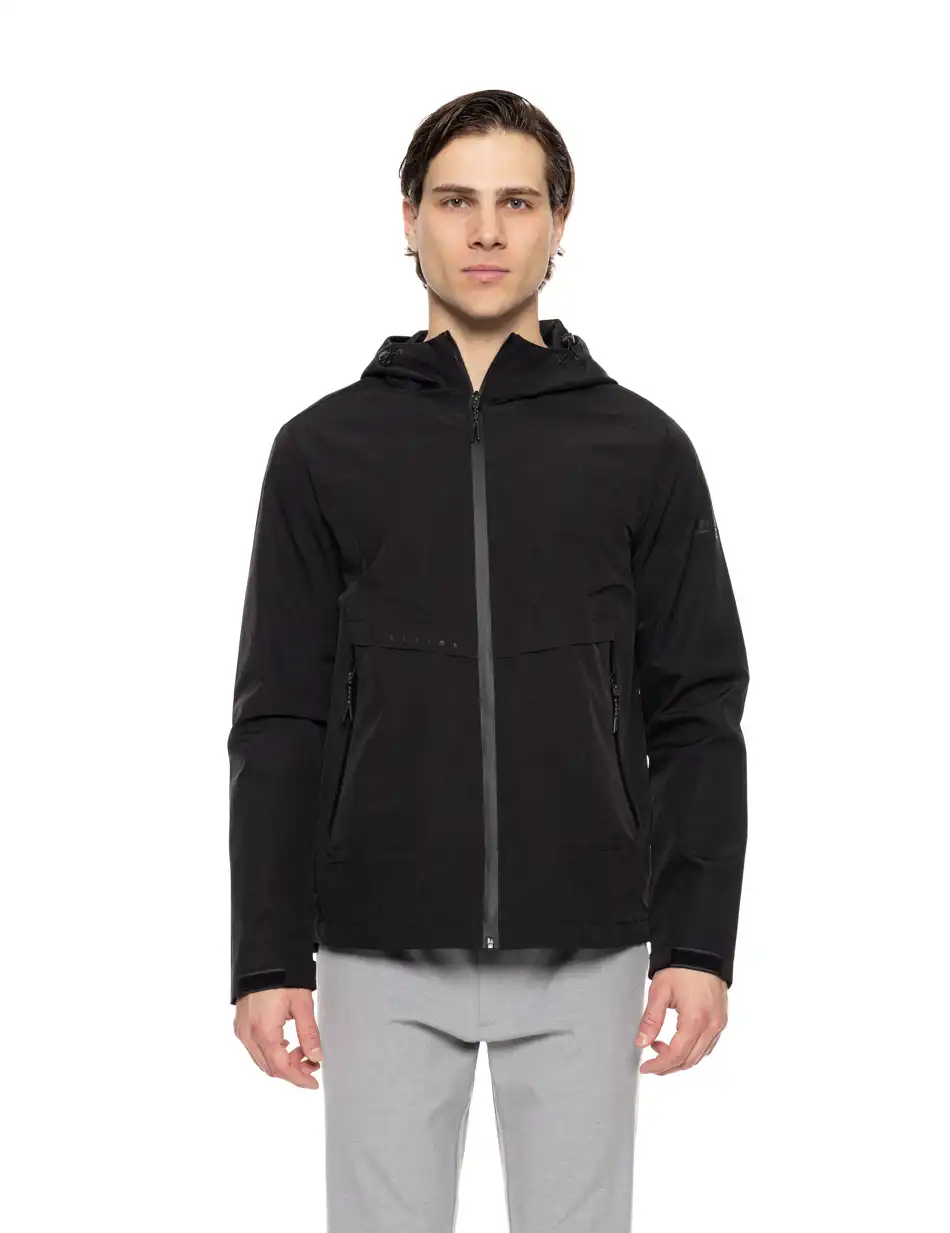 Splendid fashion ανδρικό πανωφόρι με κουκούλα 51-201-044 BLACK