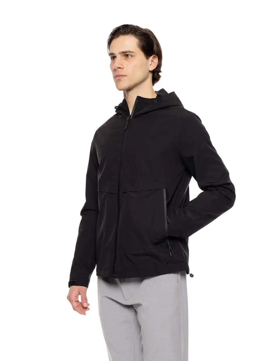 Splendid fashion ανδρικό πανωφόρι με κουκούλα 51-201-044 BLACK