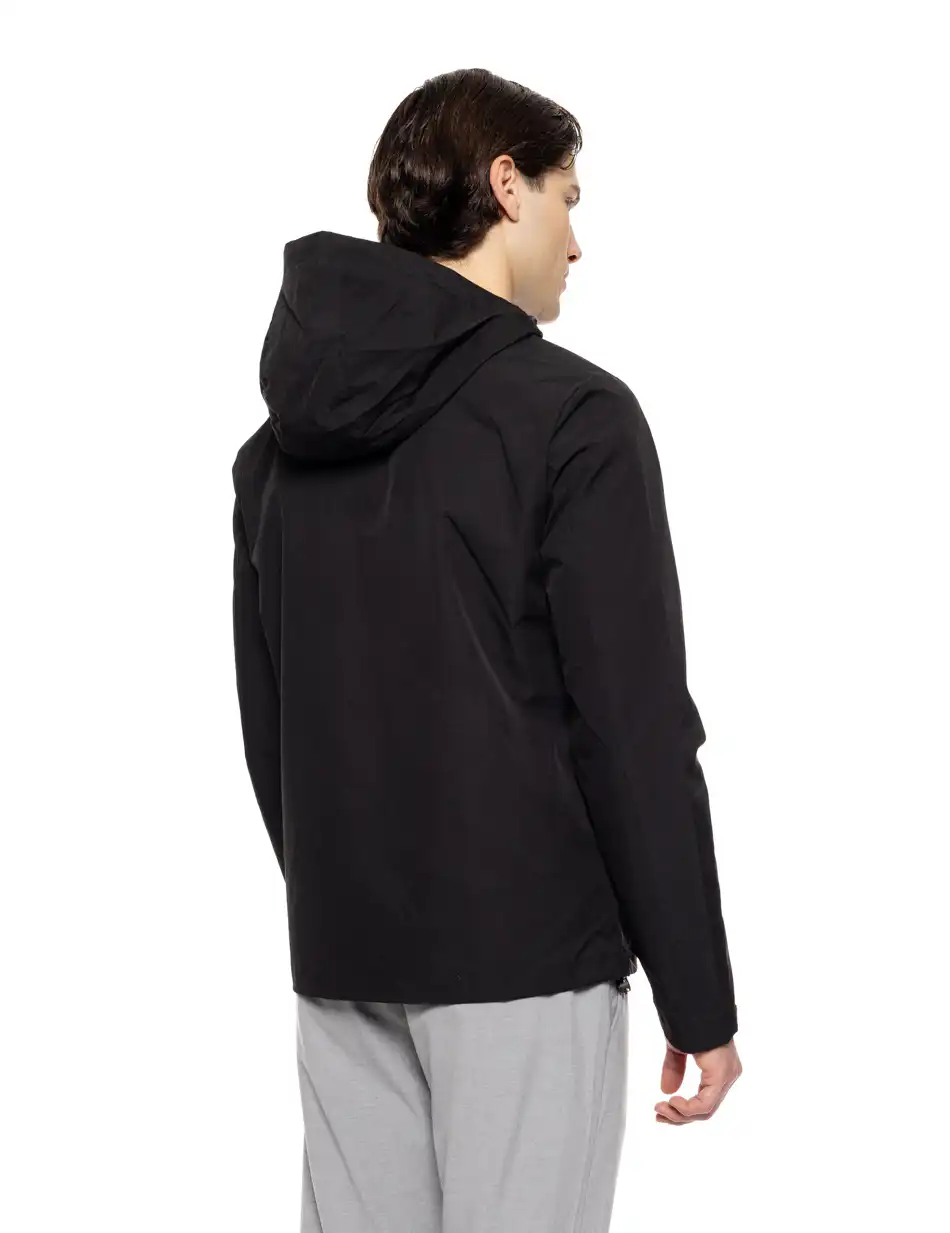 Splendid fashion ανδρικό πανωφόρι με κουκούλα 51-201-044 BLACK