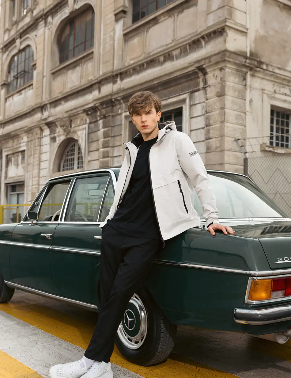 Splendid fashion ανδρικό πανωφόρι με κουκούλα 51-201-044 ICE