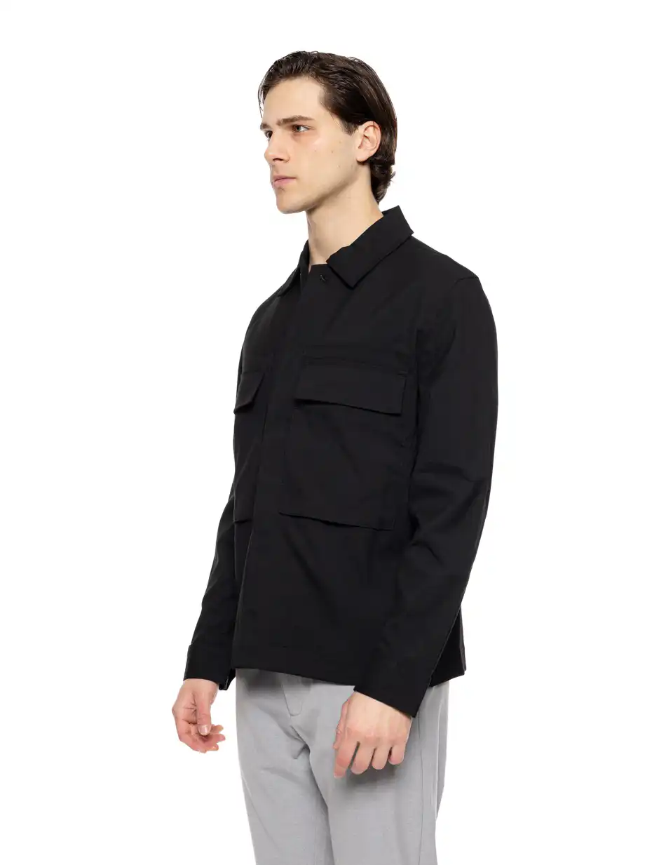 Smart fashion ανδρικό πανωφόρι τύπου sacket 51-201-053 BLACK