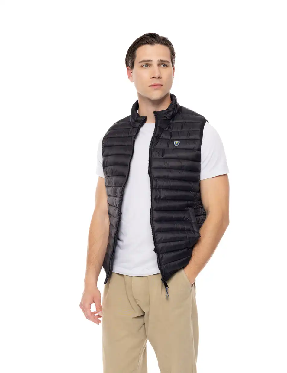 Biston fashion ανδρικό ultra light αμάνικο μπουφάν με γιακά 51-202-003 BLACK