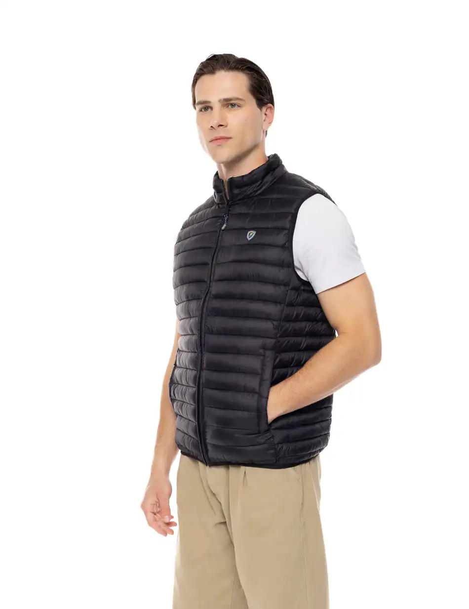 Biston fashion ανδρικό ultra light αμάνικο μπουφάν με γιακά 51-202-003 BLACK