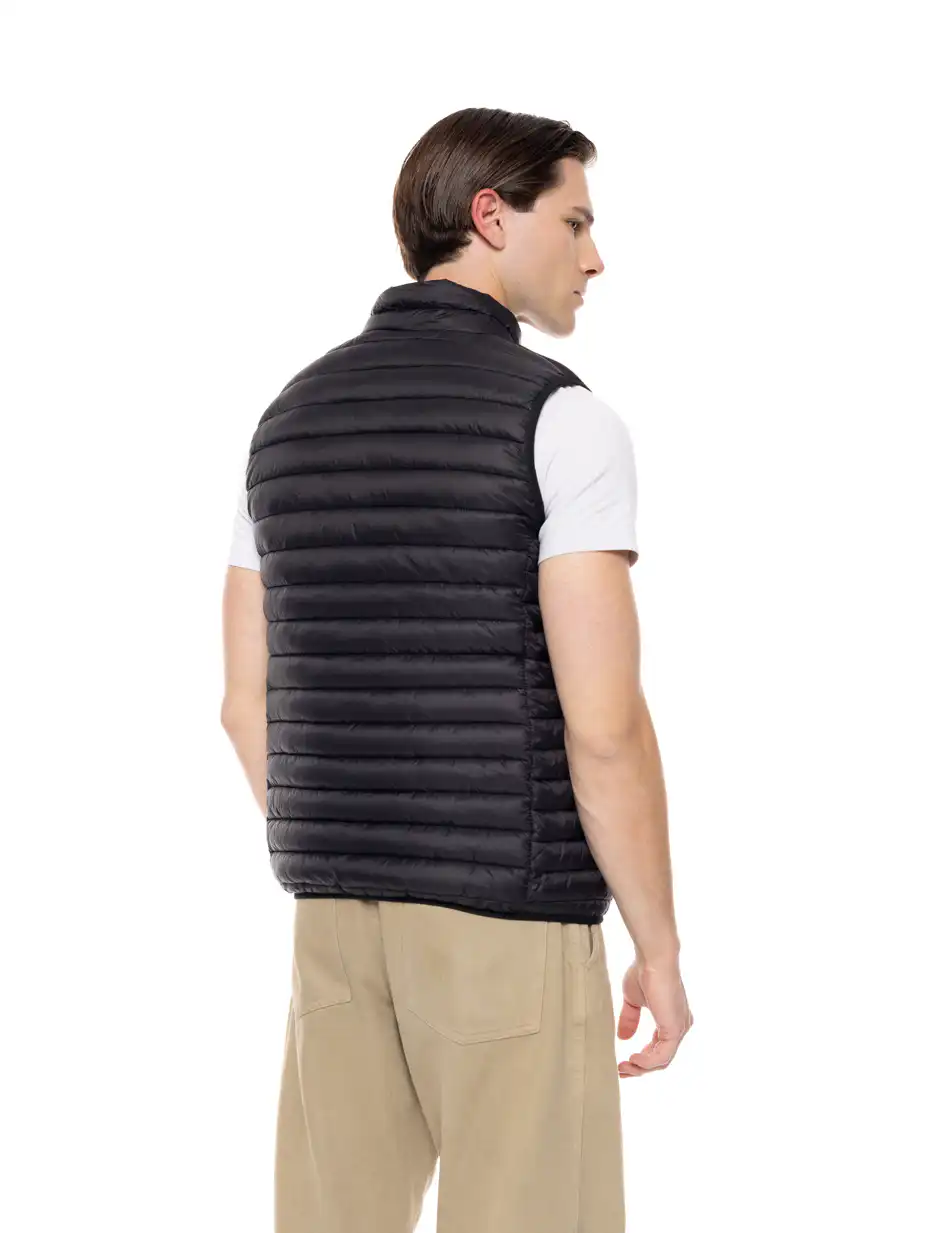 Biston fashion ανδρικό ultra light αμάνικο μπουφάν με γιακά 51-202-003 BLACK