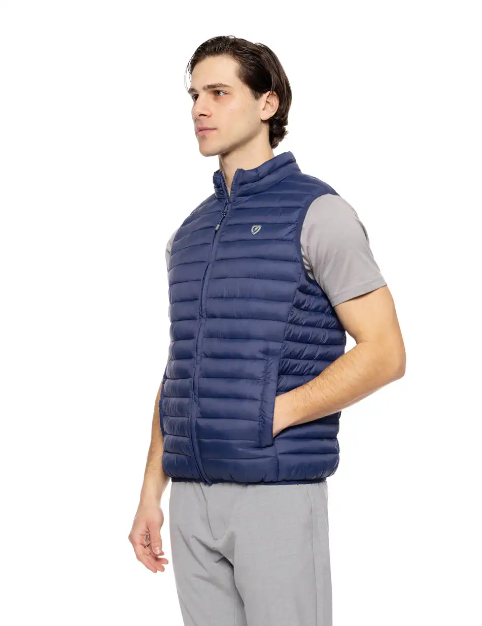 Biston fashion ανδρικό ultra light αμάνικο μπουφάν με γιακά 51-202-003 BLUE