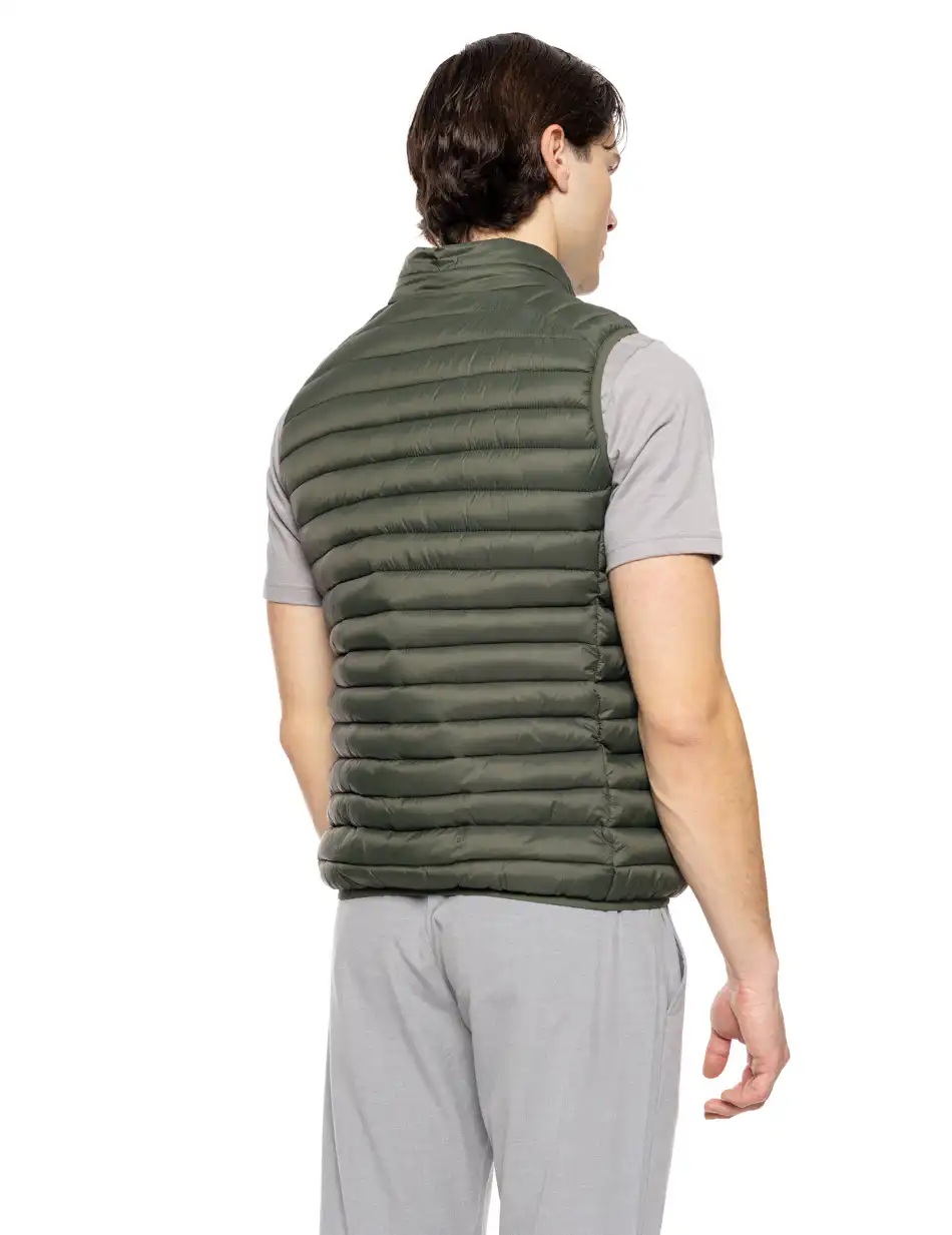 Splendid fashion ανδρικό ultra light αμάνικο μπουφάν με γιακά 51-202-004 GREEN