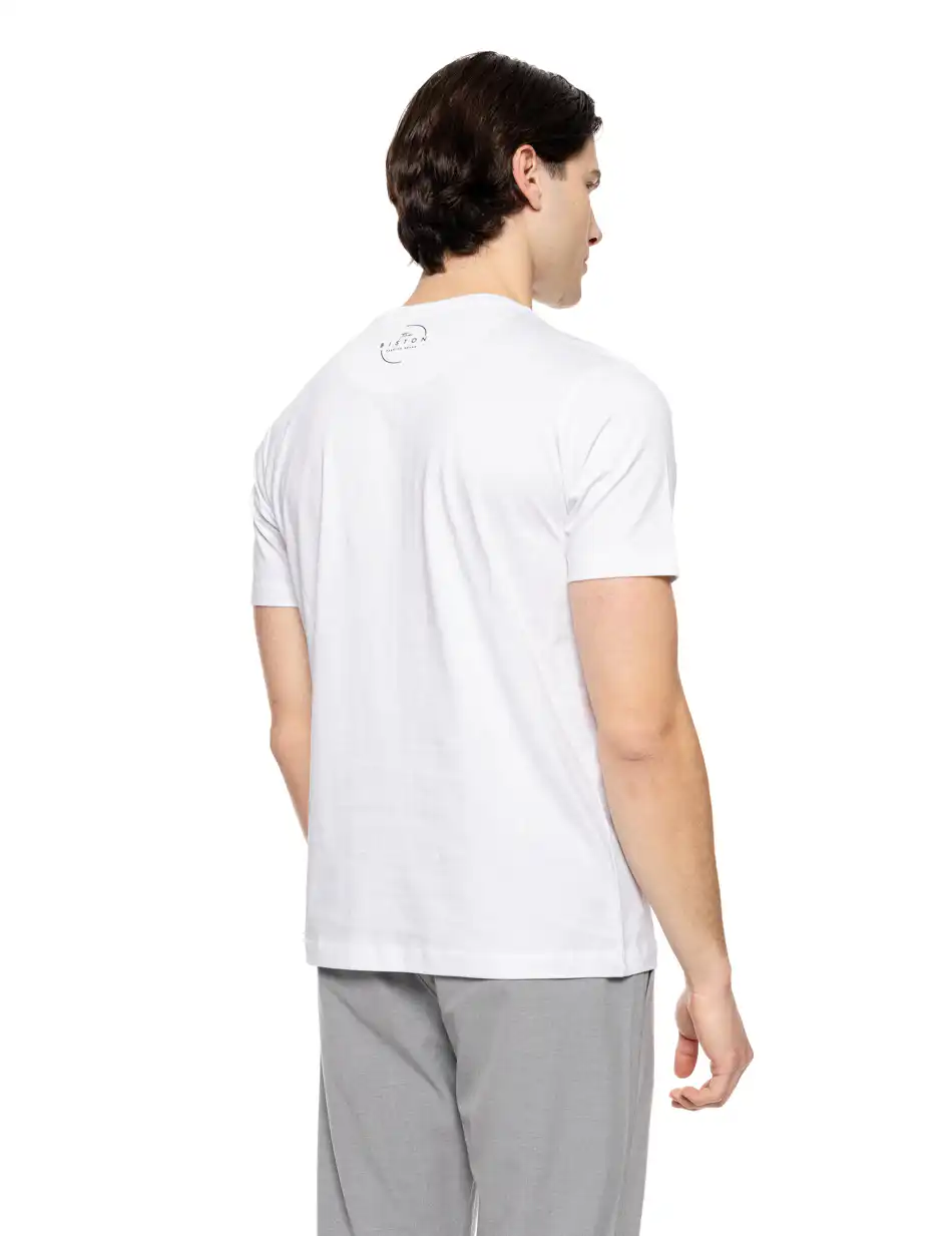 Biston fashion ανδρικό t-shirt 51-206-009 WHITE