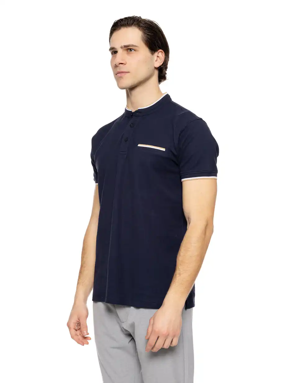 Biston fashion ανδρικό πόλο 51-206-023 NAVY