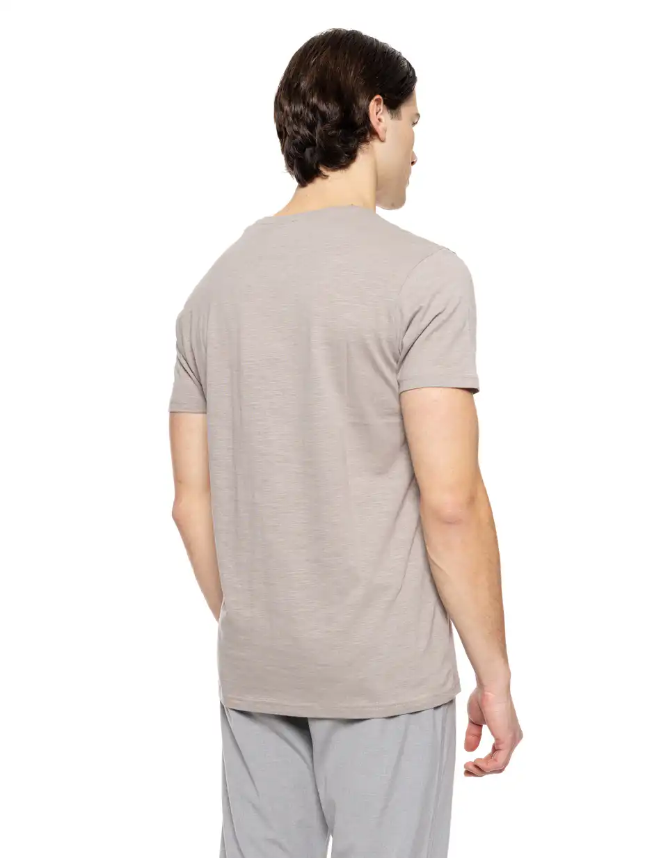 Smart fashion ανδρικό t-shirt με V λαιμό 51-206-033 GREY