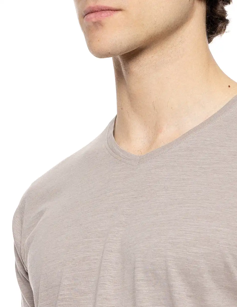 Smart fashion ανδρικό t-shirt με V λαιμό 51-206-033 GREY