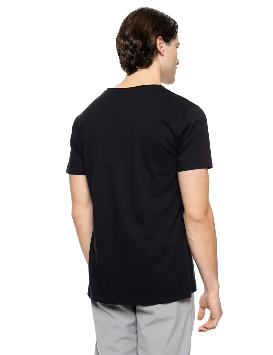 Smart fashion ανδρικό t-shirt με τσέπη 51-206-034 BLACK