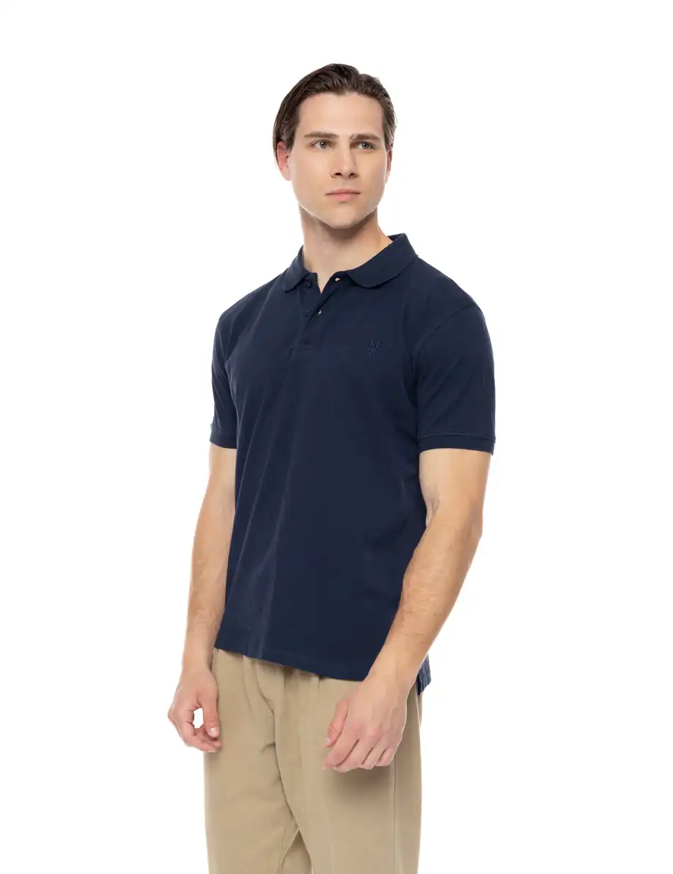 Biston fashion ανδρικό πόλο με κέντημα 51-206-035 NAVY