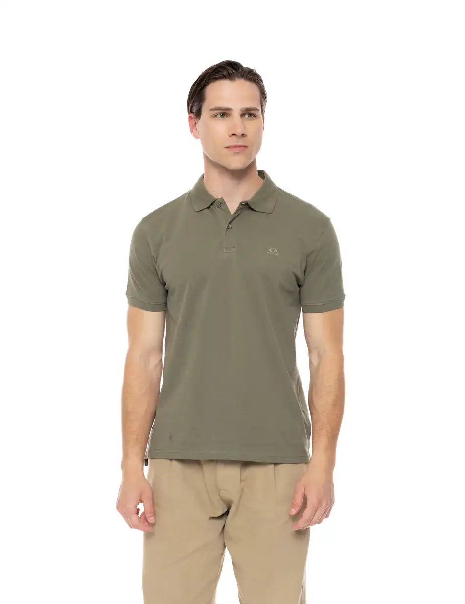 Splendid fashion ανδρικό πόλο με τύπωμα 51-206-036 KHAKI