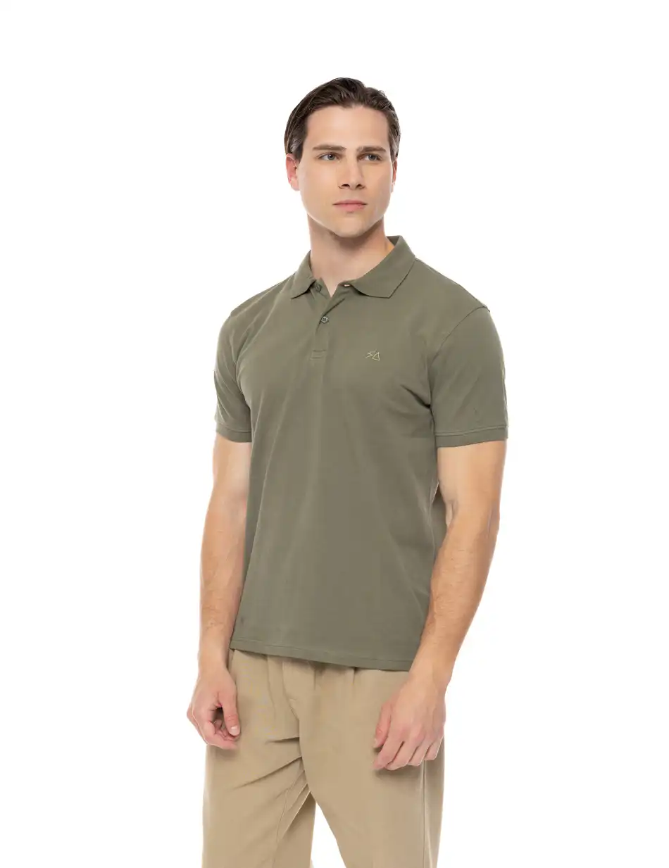 Splendid fashion ανδρικό πόλο με τύπωμα 51-206-036 KHAKI