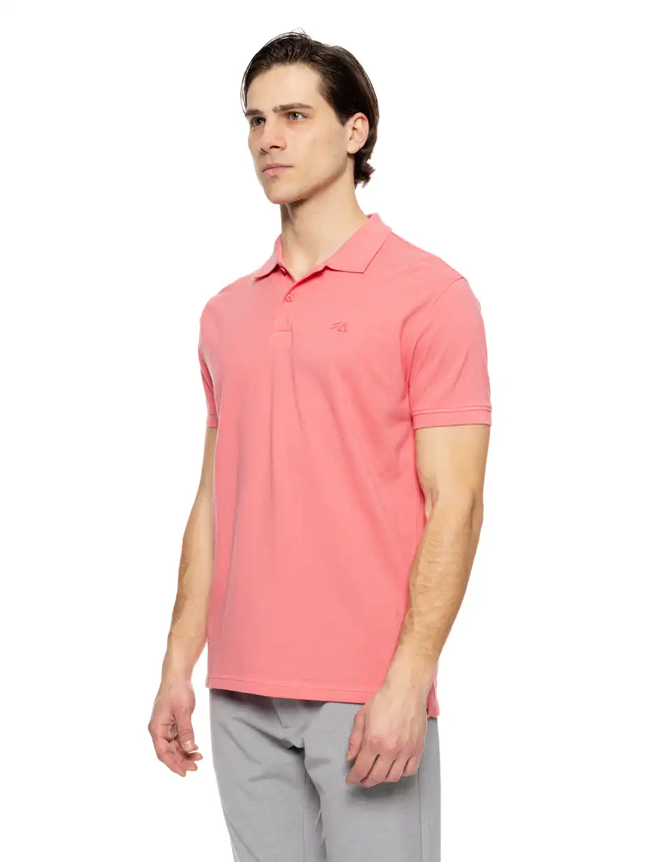 Splendid fashion ανδρικό πόλο με τύπωμα 51-206-036 PINK