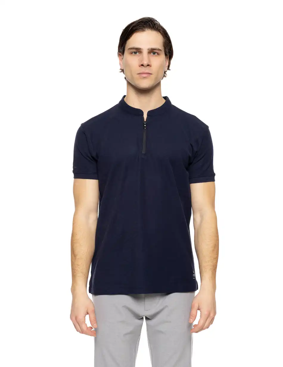 Splendid fashion ανδρικό πόλο με τύπωμα 51-206-038 NAVY