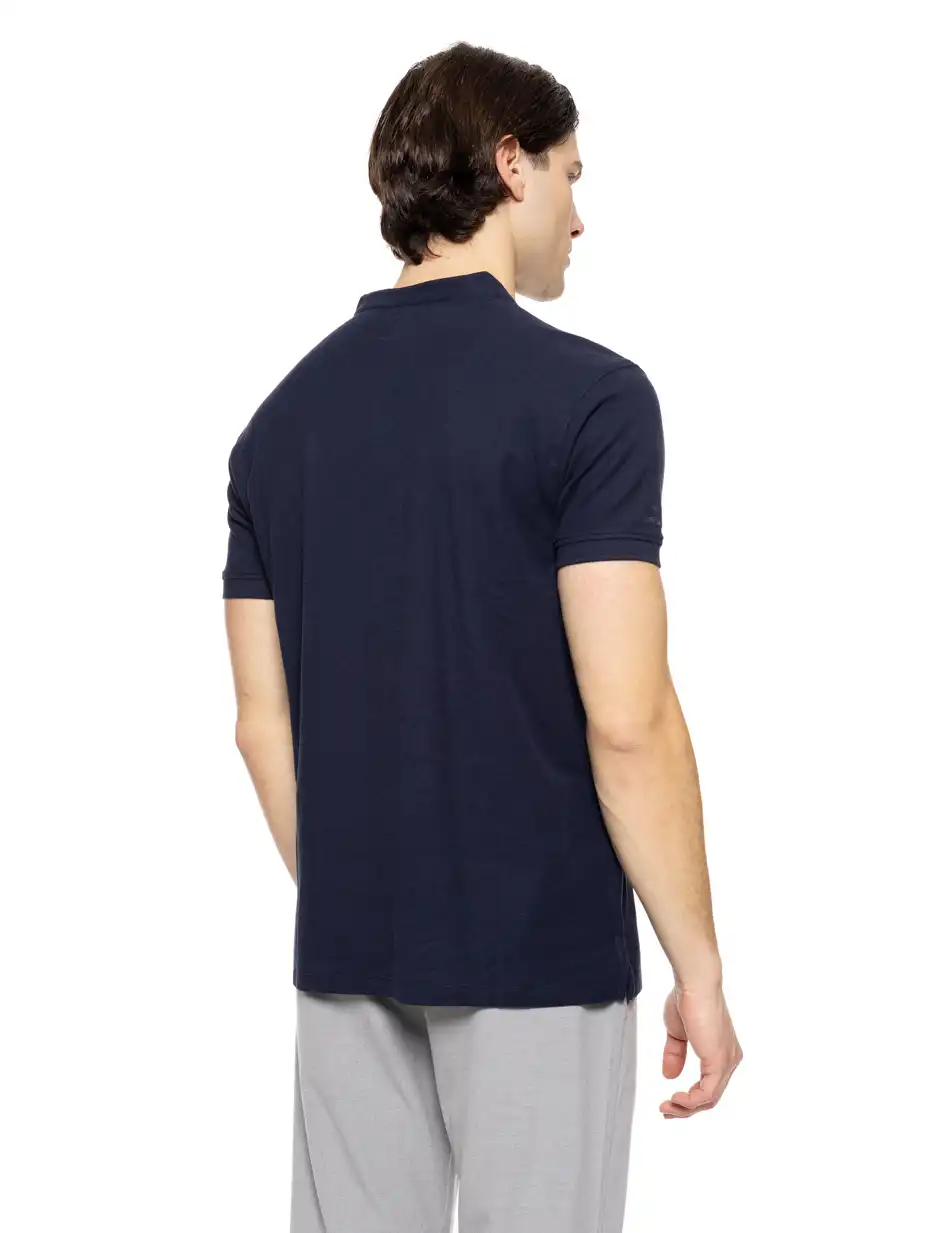 Splendid fashion ανδρικό πόλο με τύπωμα 51-206-038 NAVY