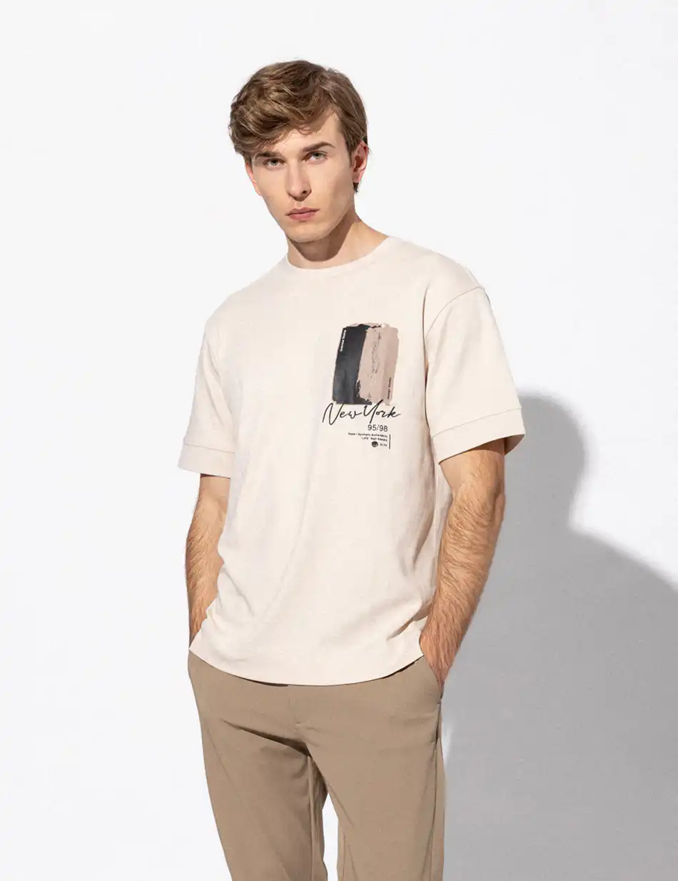 Splendid fashion ανδρικό t-shirt 51-206-051 LT BEIGE