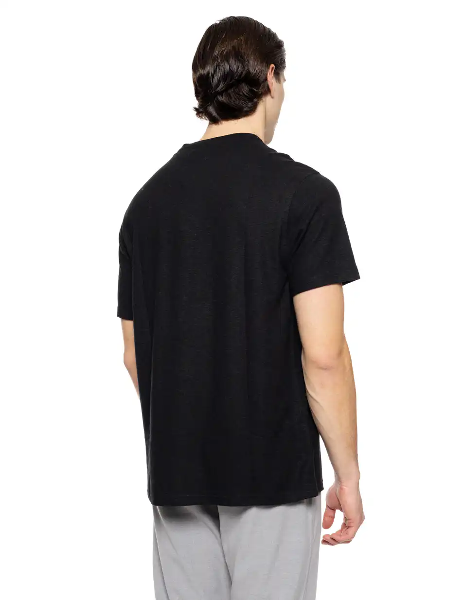 Smart fashion ανδρικό πλεκτό t-shirt 51-206-056 BLACK