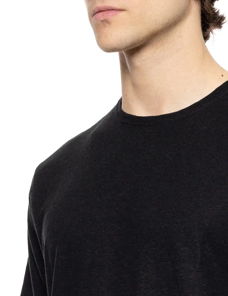 Smart fashion ανδρικό πλεκτό t-shirt 51-206-056 BLACK