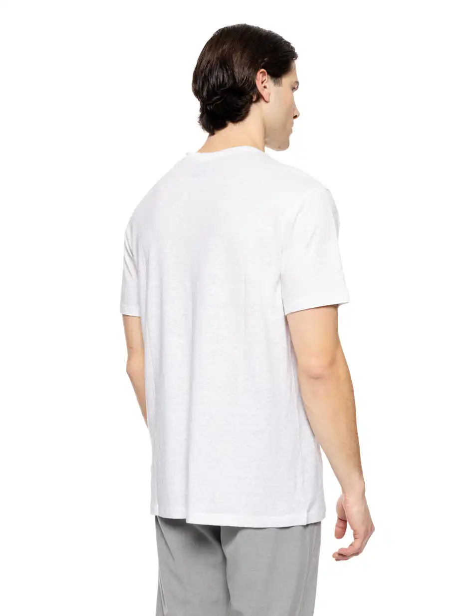 Smart fashion ανδρικό πλεκτό t-shirt 51-206-056 WHITE