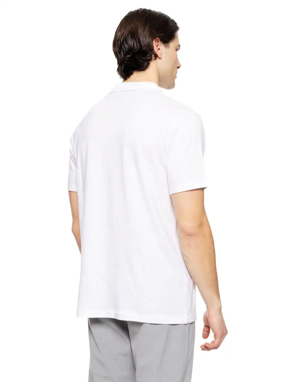 Smart fashion ανδρικό πλεκτό polo 51-206-057 WHITE