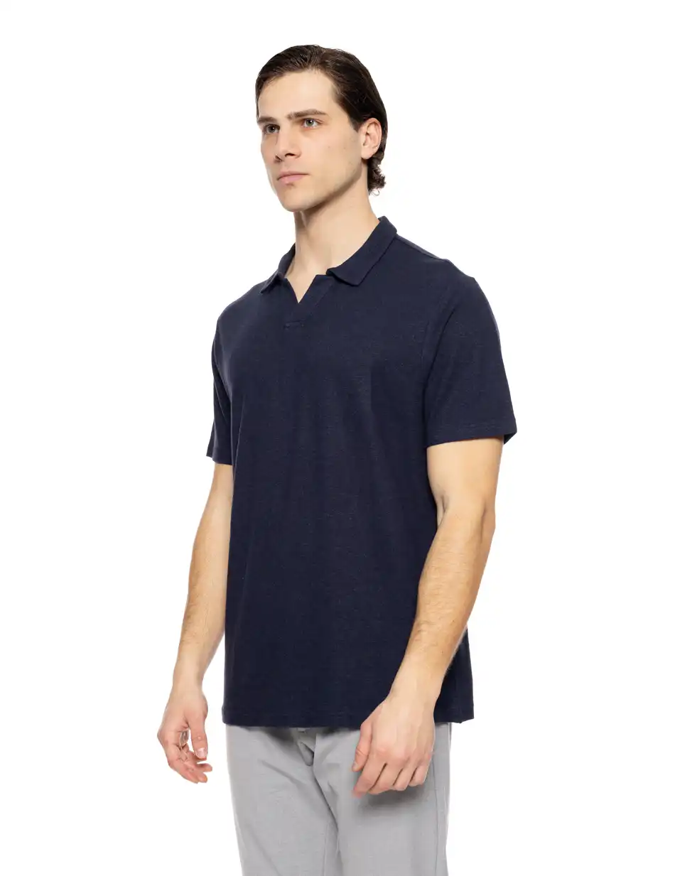 Smart fashion ανδρικό πλεκτό polo 51-206-057 NAVY