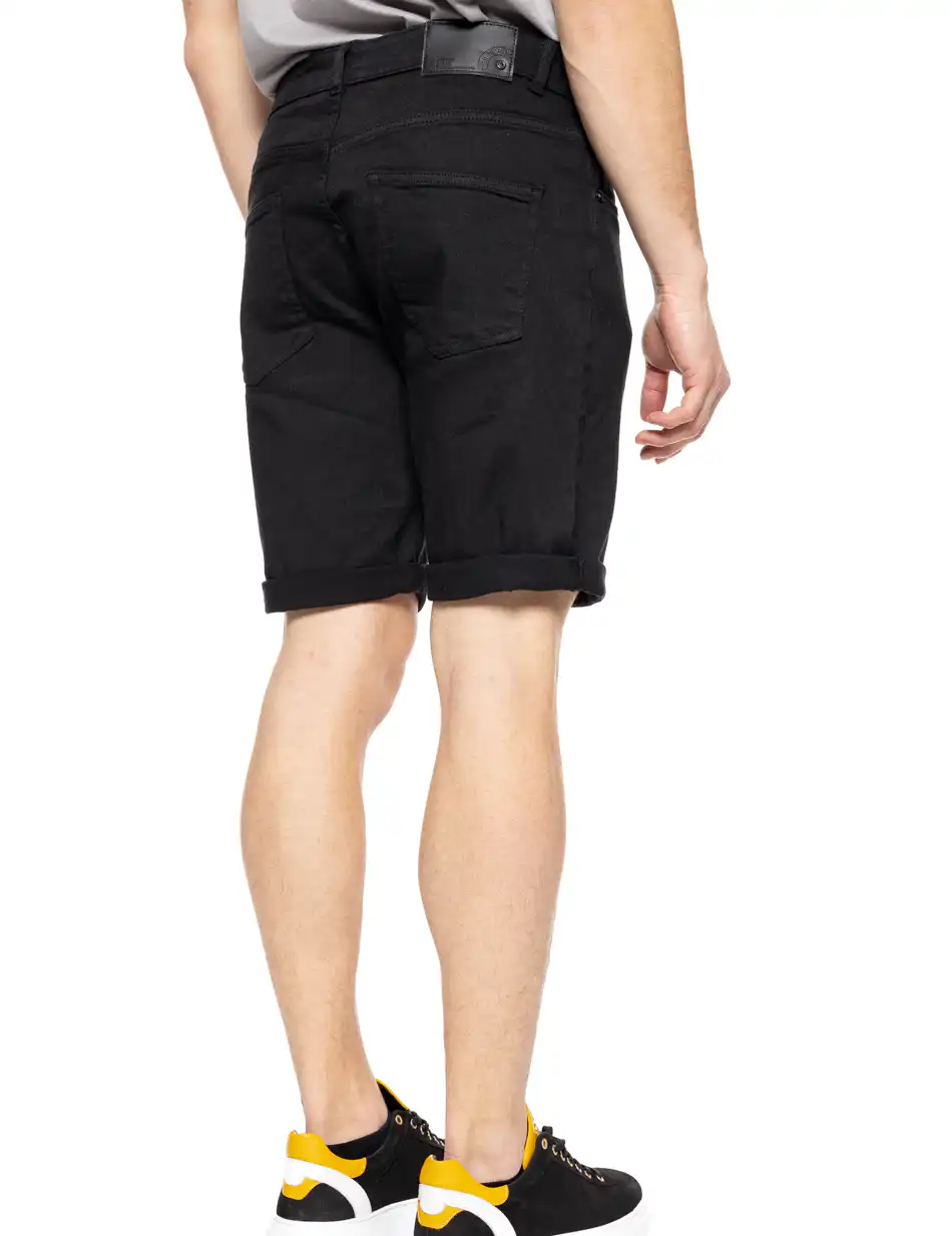 Biston fashion ανδρική 5τσεπη τζιν βερμούδα 51-221-004 BLACK