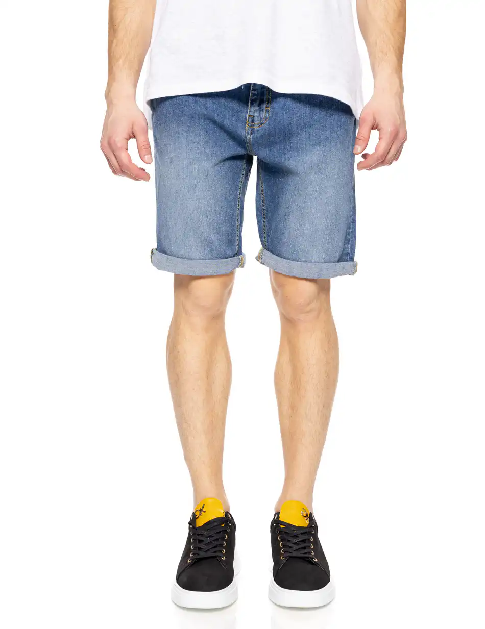 Splendid fashion ανδρική 5τσεπη τζιν βερμούδα 51-221-011 MID WASH