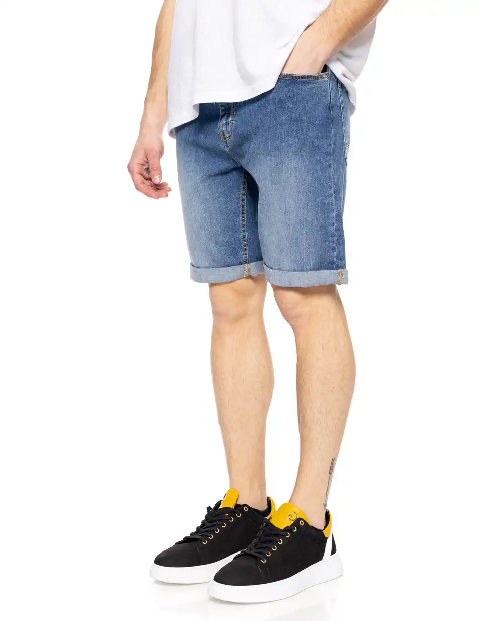 Splendid fashion ανδρική 5τσεπη τζιν βερμούδα 51-221-011 MID WASH