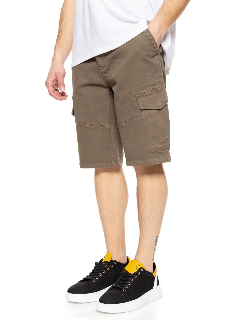 Splendid fashion ανδρική βερμούδα cargo 51-221-016 KHAKI