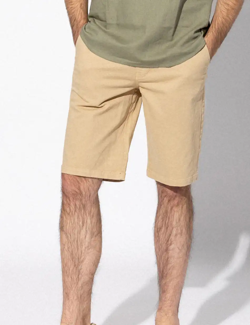 Splendid fashion ανδρική βερμούδα chinos 51-221-022 BEIGE