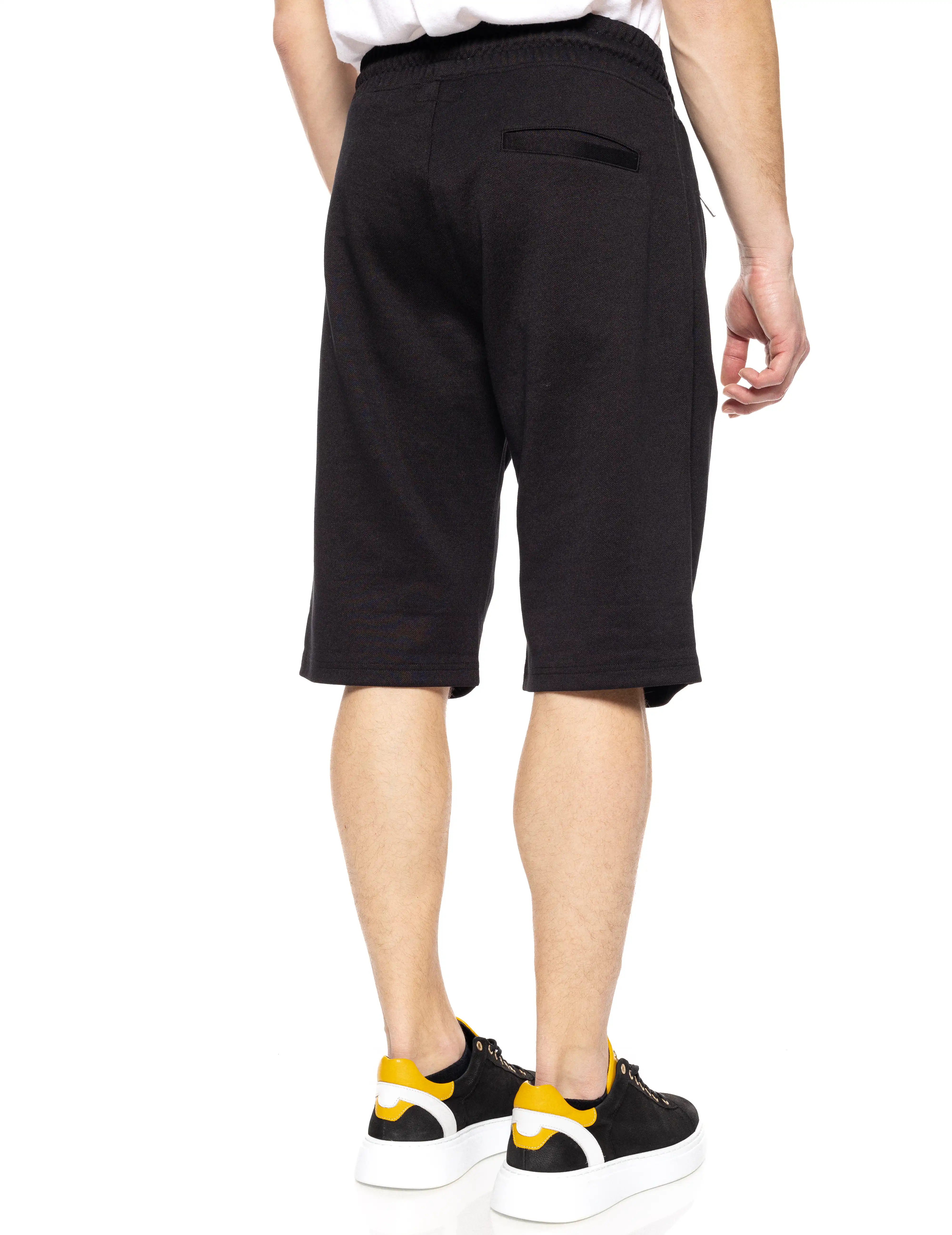 Splendid fashion ανδρική φούτερ πικέ βερμούδα 51-221-025 BLACK