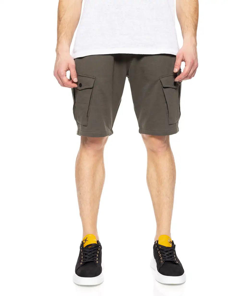 Splendid fashion ανδρική φούτερ βερμούδα cargo 51-221-026 KHAKI