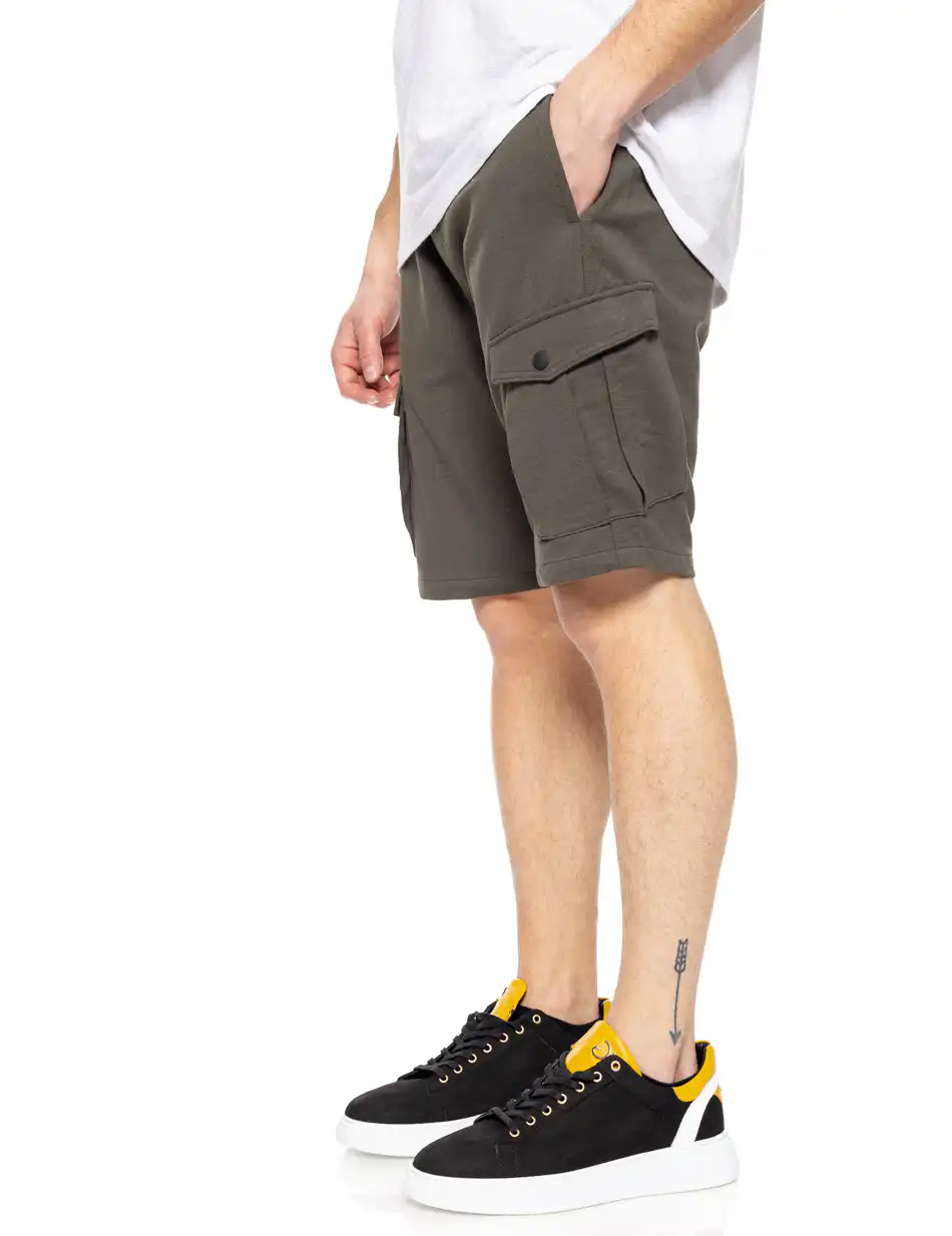 Splendid fashion ανδρική φούτερ βερμούδα cargo 51-221-026 KHAKI