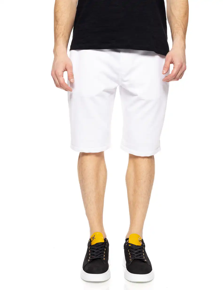 Biston fashion ανδρική φούτερ βερμούδα 51-221-027 WHITE