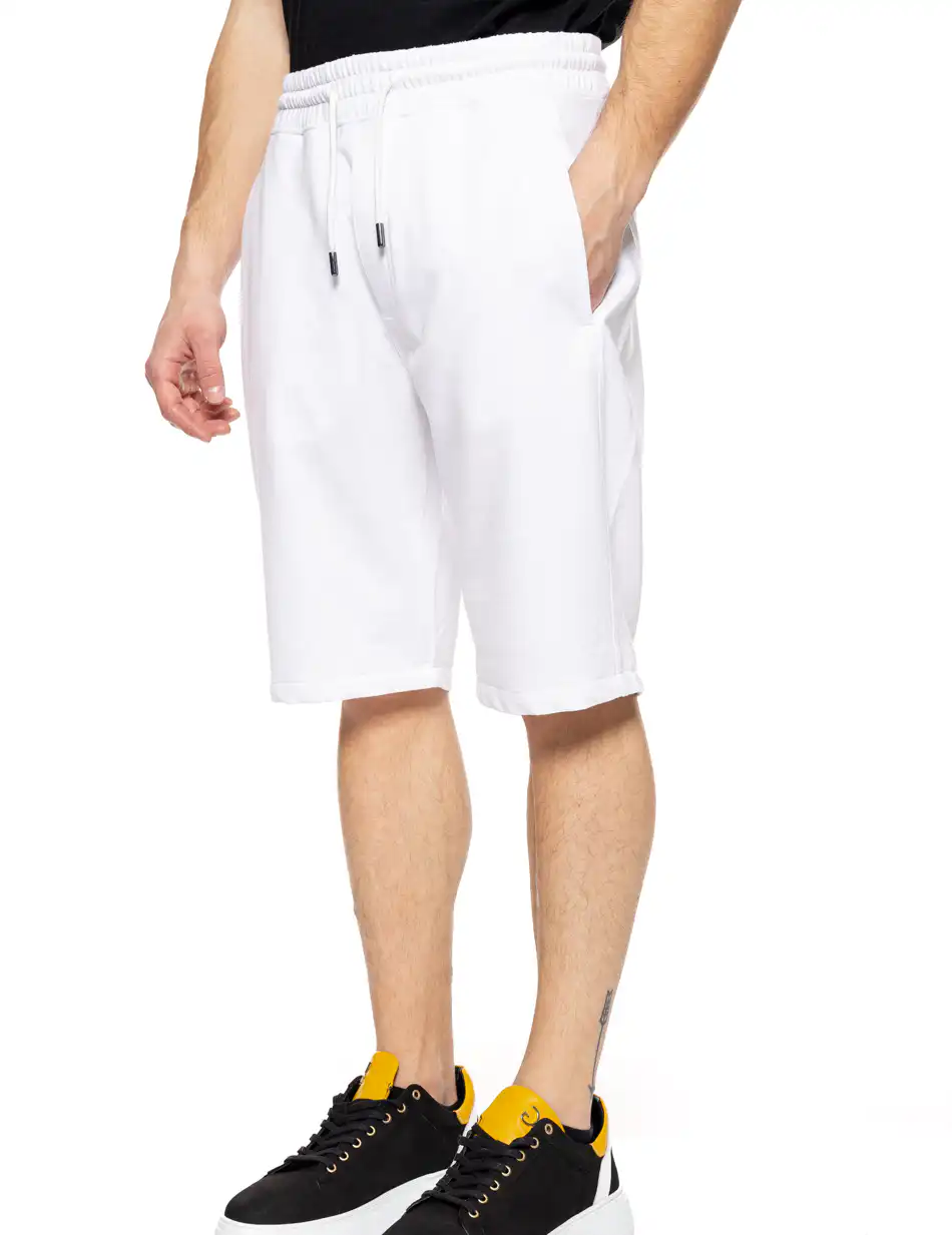 Biston fashion ανδρική φούτερ βερμούδα 51-221-027 WHITE
