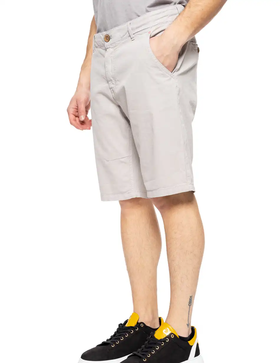Biston fashion ανδρική βερμούδα chinos 51-221-030 GREY