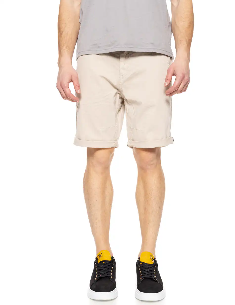 Biston fashion ανδρική βερμούδα chinos 51-221-030 BEIGE
